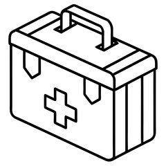 Medical Kit Line Art Icon
