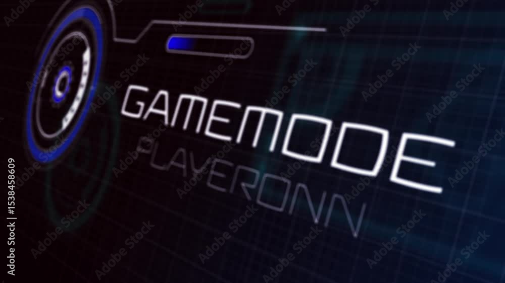 Poster interface loading rotating hud element revealing gamemode and progress bar filling for game startup