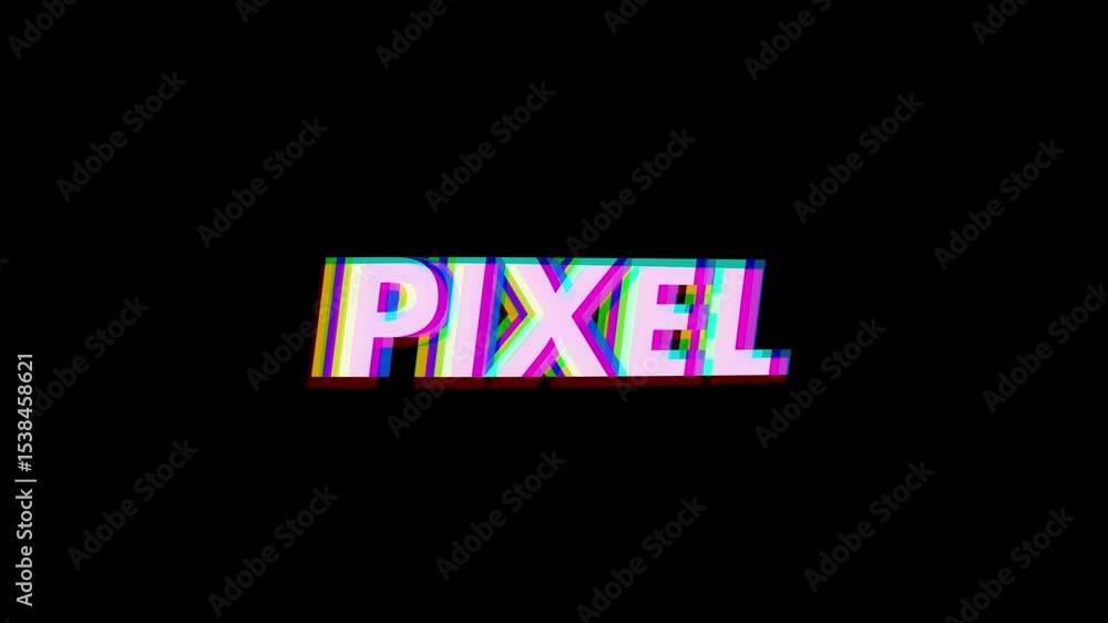 Poster on start, glitching 'pixel' splitting and realigning rgb channels for glitch effect on black screen