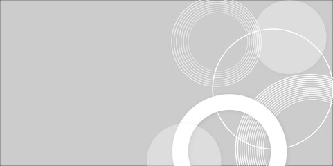 modern white and gray circle gradient trendy background. Grey abstract background geometry circle, diagonal line and layer element Vector for business, template, app presentation.	
