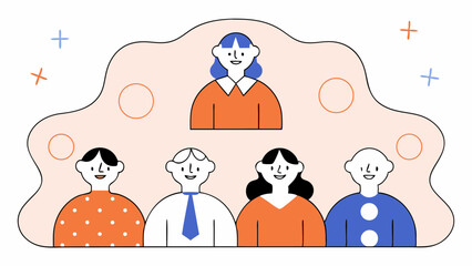 Happy Diverse Team with Female Leader