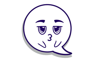 Frowning expression Emoji Bubble Chat Mascot Characters