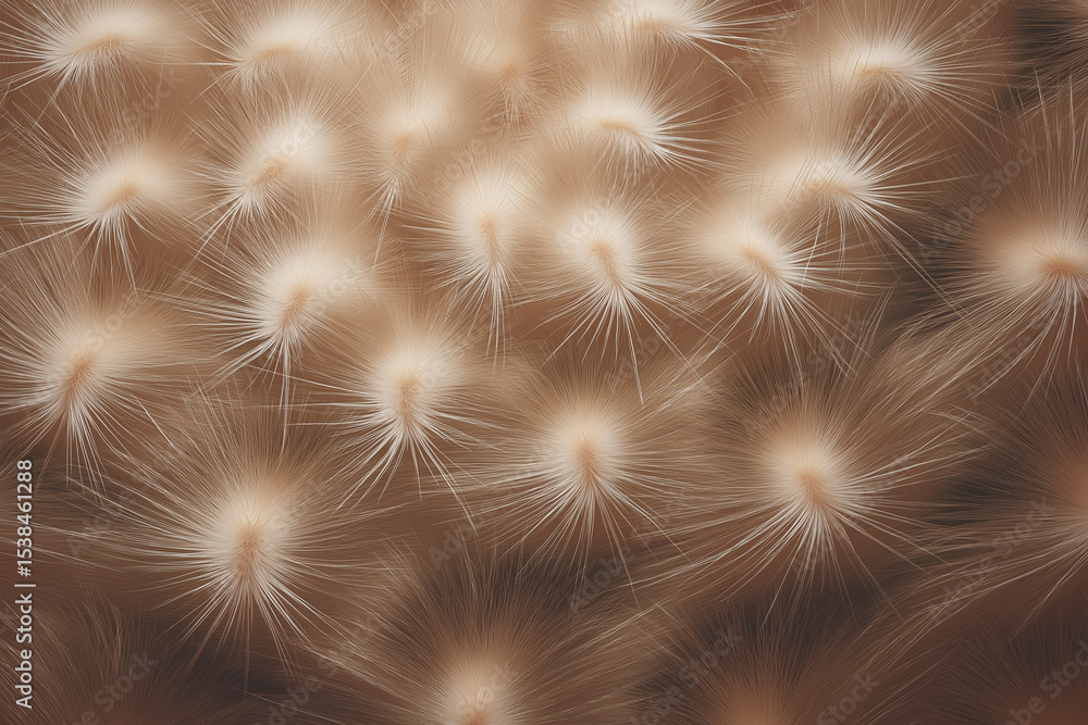 Poster fine light fibers spread across a warm background, creating a soft and ethereal look. abstract desig