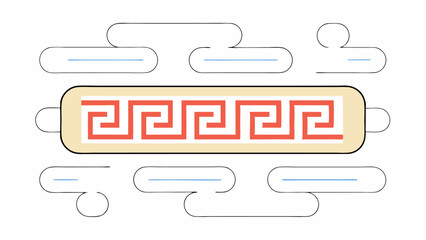 Abstract Greek Key Pattern Design