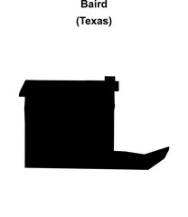 Baird (Texas) blank outline map