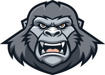 head gorilla mascot angry