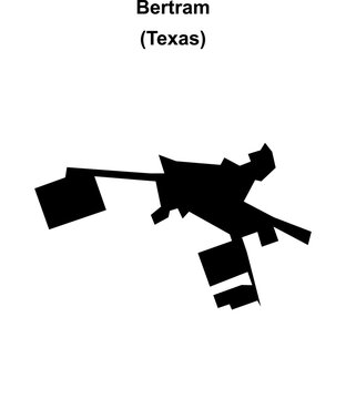 Bertram (Texas) blank outline map