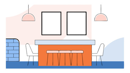 Modern Minimalist Bar Counter Design