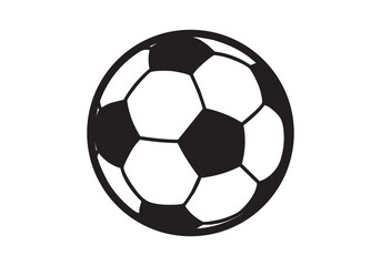 Obraz premium Football or soccer ball flat vector icon simple black style logo design