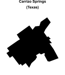 Carrizo Springs (Texas) blank outline map