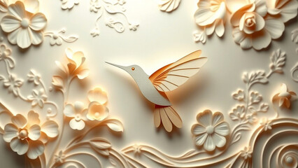 golden floral background