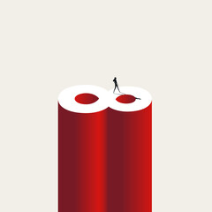 Business sustainability vector concept. Symbol of growth, development, progress. Minimal design eps10 illustration.