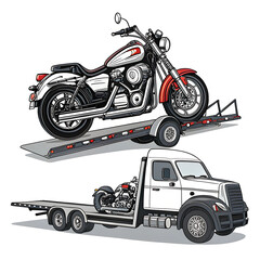 Obraz premium motorcycle on white background