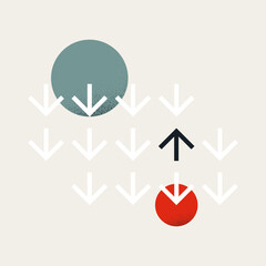 Business growth abstract vector concept. Symbol of ambition, success, challenge. Minimal design eps10 illustration.