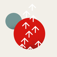Business growth abstract vector concept. Symbol of ambition, success, challenge. Minimal design eps10 illustration.