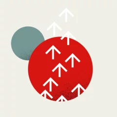 Fotobehang Business growth abstract vector concept. Symbol of ambition, success, challenge. Minimal design eps10 illustration. © jozefmicic