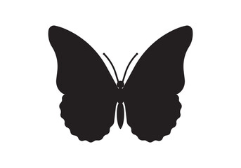 Set of butterfly silhouette vector illustrations on a white background