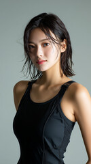 Fototapeta premium 水泳,美女, 女性, 水着, 美しい, 顔, モデル, 日本, 韓国, アジア
