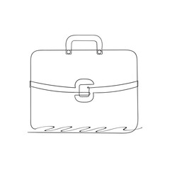  continuous line Briefcase icon. suitcase icon. luggage symbol.