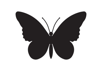 Set of butterfly silhouette vector illustrations on a white background