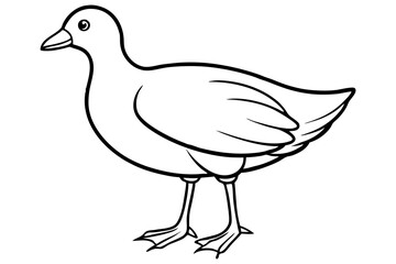Stylized Moorhen Vector Art