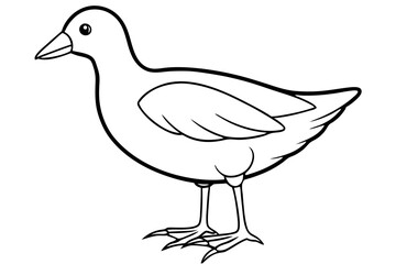 Stylized Moorhen Vector Art