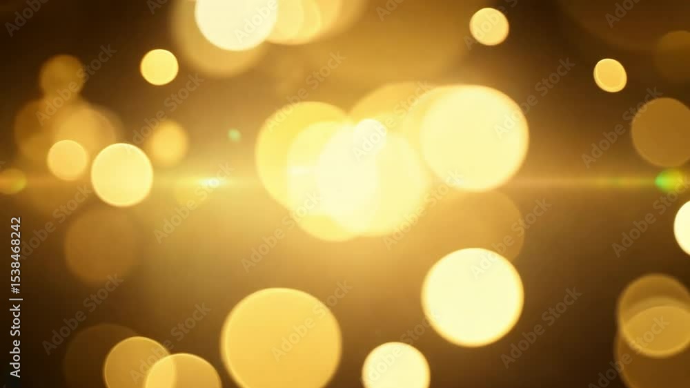 Aufkleber bright and shimmering golden light effects in a soft background with blurred bokeh highlights for cr