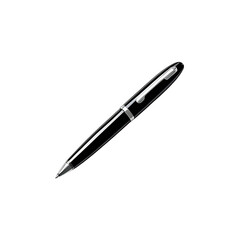 Fountain pen isolated on white background for writing and office use