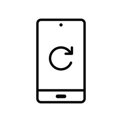 Phone with rotate right button icon