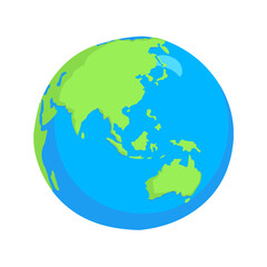 Earth Globe Asia Australia