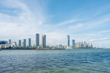 Fototapeta premium Shenzhen Nanshan District Shekou Taizi Bay Coastal Scenery