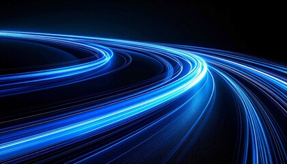 先進性と流動感を表現したIT系ブルー背景5