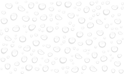 PNG realistic water drops and bubbles. Transparent condensation on glass with fresh wet texture, clean drip effect for digital design.