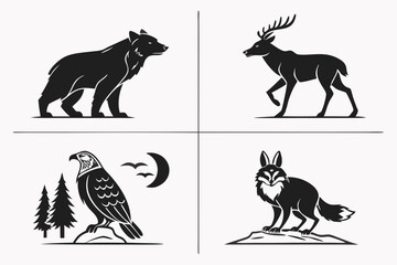 Fototapeta premium set of animals