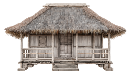 Nipa hut isolated on transparent background
