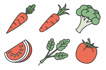 set of vegetables