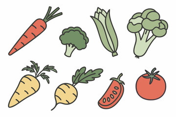 set of vegetables