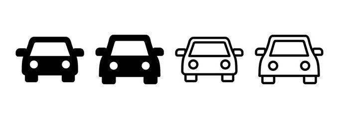 Car icon logo design. car sign and symbol. small sedan