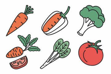 set of vegetables