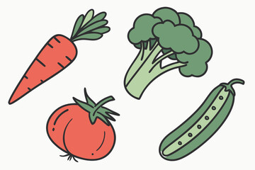 set of vegetables