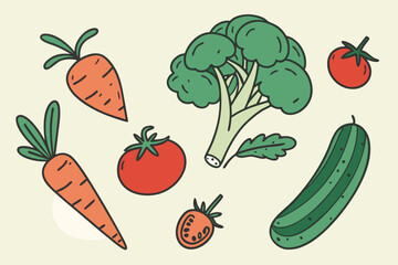 set of vegetables