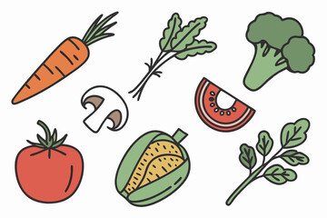 set of vegetables