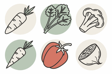 set of vegetables
