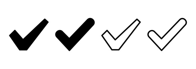 Check mark icon logo design. Tick mark sign and symbol