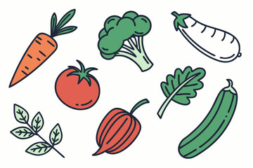 set of vegetables