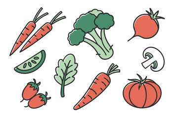 set of vegetables