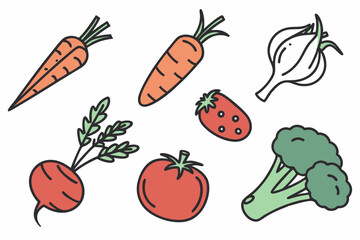 set of vegetables