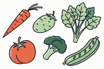 set of vegetables