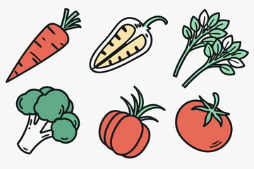set of vegetables