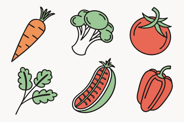 set of vegetables